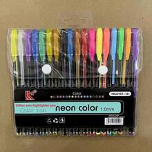 12/18/24/36/48色细头凝胶笔套装，独特彩色艺术马克笔，适用于涂鸦、绘画、书写、素描，适合专业艺术用途 - 閃光啫咖哩筆 - 查看 12