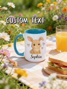 1pc Custom Easter Mug, Personalized With Text, Perfect For Celebrating The Holiday Season - Multicolor - View 2