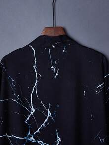 Retro Japanese Style Cardigan Kimono Jacket With Lightning Print, Lightweight Summer Beach Sunscreen Casual Traditional Top - Black - View 5