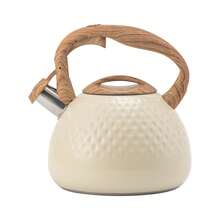 1pc Teapot, Teapot, Hammer Pattern Water Kettle Can Be Used for Induction Cooker and Open Fire Heating - Beis - Ver 8