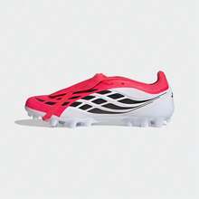 Adidas Unisex Predator League FT 2G/3G AG Football/Soccer Shoes, Low-Top JS0344 - Red and White - View 2
