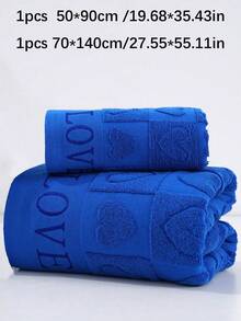 QIBHI Bộ 3/2/1 khăn tắm/khăn tắm nhẹ họa tiết trái tim dệt jacquard, mỏng và thấm hút tốt, tiện lợi cho du lịch, quà tặng cặp đôi, trang trí nhà cửa, đám cưới, tiệc tùng. Khăn tắm dùng cho thẩm mỹ viện, khách sạn, thể thao, đồ dùng thiết yếu tại nhà, khăn tắm, khăn tắm chăm sóc da. - Xanh đậm - Xem 7