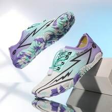 1双女士水鞋,透气速干游泳鞋,低帮户外运动赤足鞋,适合湖泊划船、海上冲浪、溪流徒步、健身房锻炼、钓鱼、潜水等活动。 - 白藍紫 - 查看 2