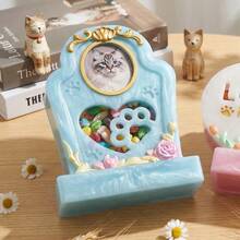 Heart-Shaped Pet Urn Mold, Creative Storage Box Epoxy Resin Silicone Mold, Gravestone Decor Plaster Mold, Can Hold Photos - Pet Urn Mold - View 4