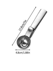 430不锈钢弹性多功能冰淇淋勺，快速释放水果球勺 - 銀色 - 查看 6