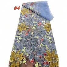 High Quality African Sequin Lace Fabric, Nigerian French Net Lace Fabric, 2026 Wedding Party Garment Sewing Material - A - View 5