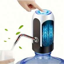 Dispensador de agua portátil de 5 galones con base de botella de 5 galones, bomba de agua automática recargable por USB con batería de níquel incorporada de 500mAh, tensión de funcionamiento de 36V o menos, adecuado para camping, cocina - por defecto - Ver 5