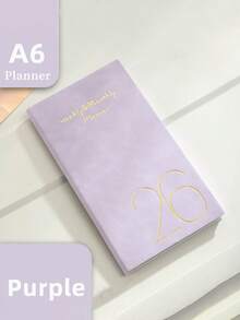 1pc/A6/2026 Planner, Portable Schedule Book, 365 Days Time Management Notebook, Weekly Planner, Daily Planner, Diary, Back To School, School Supplies, 2025-2026 Agenda - Multicolor - View 19