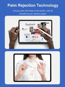 90mAh Battery-Powered High Precision Sensitive Stylus Pen With Magnetic Attachment, Tilt Sensing And Anti-Mistouch Features, Compatible With IPad 11/10/9/8/7/6, Air 7/6/5/4/3, IPad Pro 13"/12.9"/11" 2018-2025, IPad Mini 7/6/5, White Gifts For Mother, Family, Friends, Kids, Birthday, Holiday - White - View 6