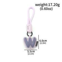 1pc Creative PU Leather 26 English Letter Keychain Pendant, Minimalist Couples Car Bag Key Chain Accessory Gift - Multicolor - View 32