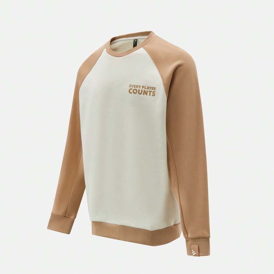 Adidas Men's M VERBIAGE SWT Knit Sweatshirt Sweatshirt KB4872 - Brown - View 1