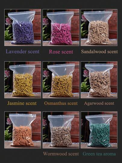 8 Assorted Fragrance Incense Cones, Natural Aroma, Suitable For Fragrant Rooms, Odor Removal, Stress Relief, Relaxation (30pcs Set), Machine Stamped Marking, Birthday Graduation Gift