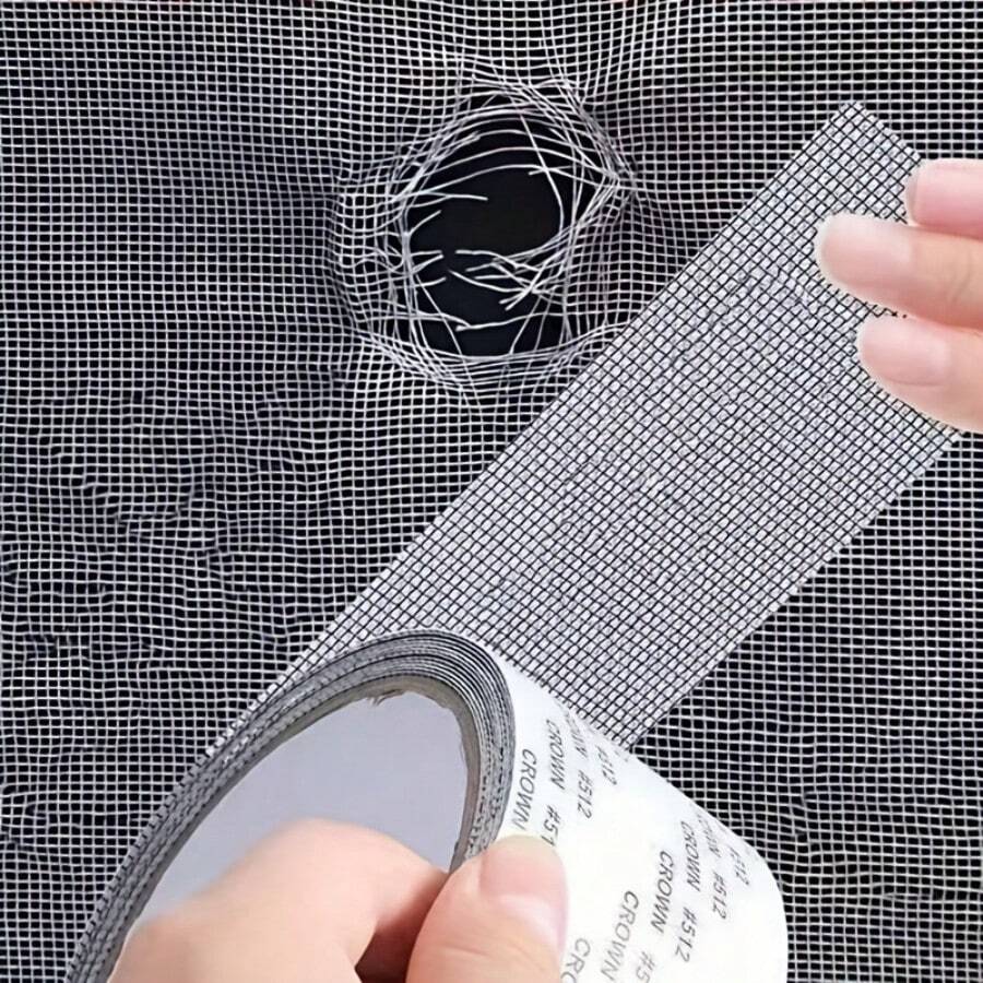 YITAPE Window Screen Repair Tape - 1 Roll Durable Window Screen Barrier Repair Tape, Self-Adhesive Mesh, For Repairing Tears And Holes, Insect And Mosquito Net, Suitable For Home Use, Applicable For Home And Office