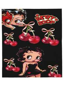 Betty Merch Boop Soft And Comfortable Warm The Wool Blanket Fan Suitable For Room Sofa Bed Car Lets Trip Camping Sofa Decoration Merch Gift Blankets - Black - View 2