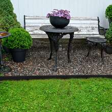 Lawn Edging, Plastic Bed Edging, Mowing Edge, Garden Edging With 50 Ground Anchors, Garden Fence Paving Edging - 7.8cm-Haut - 查看 6