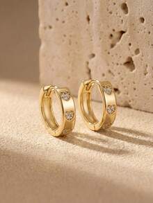 1 Pair S925 Sterling Silver Simple Heart Diamond Earrings, Casual Women's Earrings, High-End Jewelry Gift, Suitable For Daily Wear - Heart Diamond Earrings - View 4