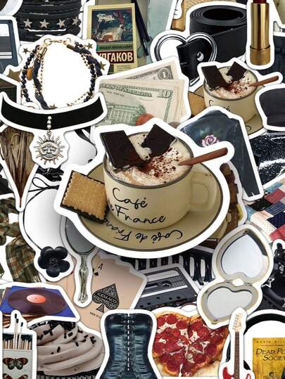 50Pcs Downtown Girl Cartoon Stickers Vintage Aesthetic Stickers Stickers Y2K Stickers Decorative Stickers For Water Bottle, Hydroflask, Guitar, Luggage, Phone, Case, Laptop, Skateboard, Gift