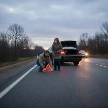 1 Reflective Emergency Car Safety Tripod, High Visibility Folding Warning Sign - Made Of Durable Plastic Material That Is Not Easily Damaged, With Clear Reflection For Day And Night Use. It Can Quickly Deploy Warnings In Case Of Roadside Faults Or Emergency Parking. - Triangular Warning Sign - View 6
