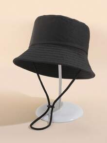 1pc 1-3 Years Old Toddler Reversible Bucket Hat, Soft Breathable Adjustable Drawstring Wide Brim Sun Hat, Suitable For Daily Outdoor Beach - 1PC - View 12