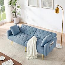Sofa Bed Mattress - Blue + Teddy - View 5