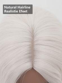 clouder Gothic Punk Beige Long Wavy Curl Wig 26-Inch Center-Parted Bangs Heat-Resistant Synthetic Fiber Wig Women's Soft Voluminous Curls Suitable For Daily Cosplay, Street Style, Holiday Parties, Music Festivals, Y2K Aesthetic, Avant-Garde College Style, Modern Fashion Punk Looks - 米色 - 查看 9