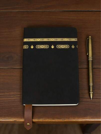 Vintage Black & Gold Embossed Notebook. Matte Black Cover With Exquisite Gold Foil Pattern, Fine Texture And High-End Feel, Combining Retro Quality And Aesthetic Atmosphere. Suitable For Journaling, Work Notes, Travel Writing, Literary Gifts, And More. Each Page Can Hold Inspiration, Elevating Your Daily Style And Making Writing A Ritual.