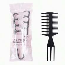 2把蓬松质感梳子，梳子和造型刷，沙龙和家用美发造型工具（干湿两用） - 男士美发造型工具，蓬松发根，刘海和卷发造型工具，握感牢固，3D发根提升，无缝融合 - 彩色 - 查看 4