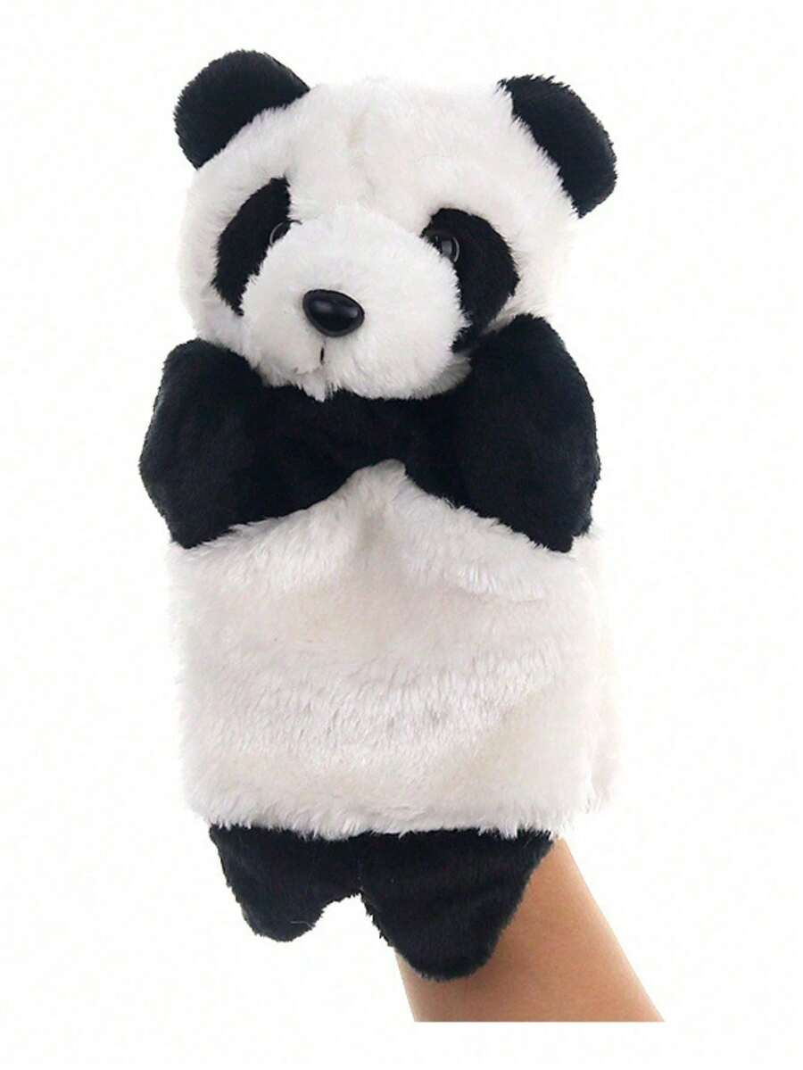 Marioneta títeres muñeca de mano animal para niños juguete de tela y peluche entretenimiento creativo desarrollo motriz y emocional ideal para teatro cuentos y actividades de grupo - panda - Ver 1
