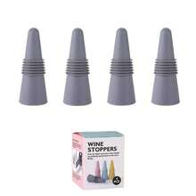 硅胶酒瓶塞，可重复使用啤酒调味瓶盖，保持葡萄酒新鲜，密封性好，适用于威士忌、红酒、香槟和啤酒 - 厨房酒吧配件 - 彩色 - 查看 17