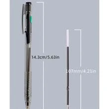 5pcs Minimalist Retractable Ballpoint Pens, Blue & Black Ink Refills, 0.7mm Smooth Writing - 5pcs - View 3