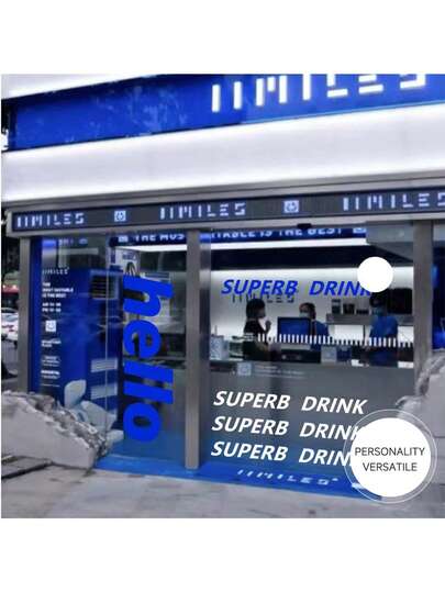 Pegatinas de vidrio con texto creativo en inglés súper deliciosas. Autoadhesivas, impermeables, resistentes a los rayos UV y a los golpes, removibles y reutilizables. Decoración para ventanas y puertas de cafeterías, tiendas de té con leche y cafés.