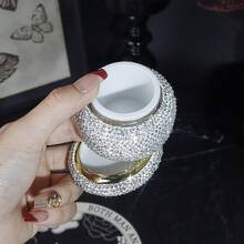 Portable Travel Essential Diamond Decor Cream Jar, Cosmetic Container, Skincare Product Dispenser, Lotion Bottle, Luxury Cosmetic Sample Box, Refillable Cosmetic Box, Mini Nail Gel Box, Camping Portable Dispenser, Travel Refillable Bottle, Home Decor, Bathroom Dispenser, Back To School Essential, Girlfriend Gift - Dispensing Bottles - View 13