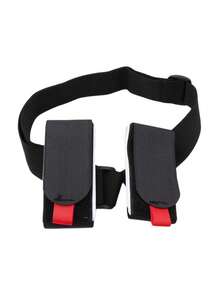 可调节尼龙滑雪杖肩带带手柄，黑色尼龙滑雪杖手柄带包（扣环方向随机） - 黑色 - 查看 11