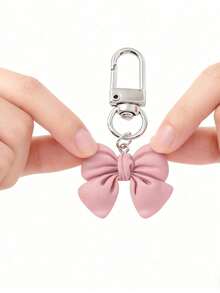 1PC Premium Metal Electroplated Pink Keychain, Sweet And Fresh 3D Bowknot Bag Charm – Stylish Lightweight Accessory (25g) Boasting Durable, Scratch-Resistant Quality – Ideal For Home Use, Daily Commute, Travel Journeys, Outdoor Adventures, Business Trips, Parties, Friendly Gatherings – Wonderful Gift Choice For Juniors, Couples, Spouses, Colleagues, Friends, Elders, Kids, Classmates, Teachers – Limited To 1PC Per Customer – Perfect For Decorating Bags And Keys To Add Feminine Charm And Upgrade Daily Style - 粉色 - 查看 11