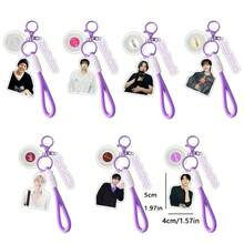 B/T/S – , J-HOPE, JIMIN, V, JIN, RM, Acrylic Keychain Backpack Hanger. - Multicolor - View 9