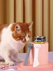 Pet Silicone Feeding Spoon, Stirring Slow Feeding Can Sealing Can Opening, Cat Claw Shape Multi Functional, Pet Food Serving, Dog Cat Owners Pet Keepers, Cute Practical Durable, Cute Cat Claw Multi Functional Pet Silicone Feeding Tool - 5L - View 8