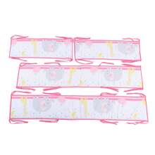 Nuevos estilos de protectores y cabeceros para cuna de bebé estampados - Rosa - Ver 9