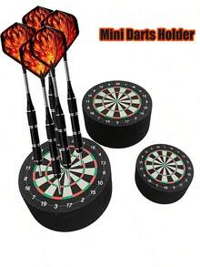 1PC All-In-One Mini Dart Holder With Secure Clamping Device - & Sturdy Dart Storage Rack For 12 Soft/Steel Darts - Space-Saving Dartboard Accessory - Game Room Upgrade, Men's Man Cave Gift, Home & Club Essential, Sports Bar Decor - Multicolor - View 4