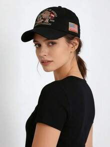 Czapka baseballowa Summer Hollow Truck Driver, akcesorium do kapelusza, 1 szt. Nowa haftowana czapka baseballowa, uniwersalna dla kobiet, codzienna, ochrona przed słońcem, regulowany rozmiar dla dorosłych i dzieci 10+, odpowiednia na zewnątrz, na kemping, wędkowanie, podróże, jazdę na rowerze - Kolor khaki - Zobacz 11