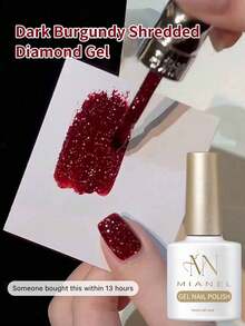 MIANEL 10ml 猫眼凝胶指甲油 2026 冬季畅销款 红色闪粉酒红色水钻凝胶指甲油 适用于脚趾甲 UV灯美甲 蓝色美甲 情人节美甲 美甲礼物 沙龙使用及DIY - 彩色 - 查看 2