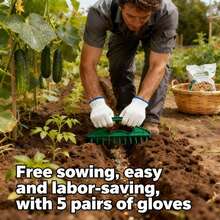 1pc Handheld Seed Planter, Gardening Tool For Efficient Planting, Seeding And Transplanting - 1Pc Green - View 1