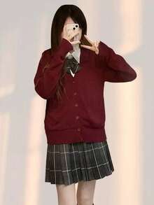 Women Cardigans - Burdeos - Ver 3