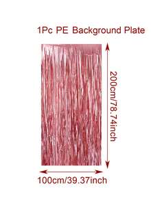 1/2/4件装亮粉色派对生日背景帘，性别揭晓派对悬挂装饰，生日派对房间装饰，迎婴派对墙面背景，性别揭晓派对婚礼生日摄影道具，生日派对装饰婚礼装饰新年背景装饰，生日悬挂装饰，迎婴派对礼物，迎婴派对装饰，性别揭晓装饰 - 亮光粉色 - 查看 11