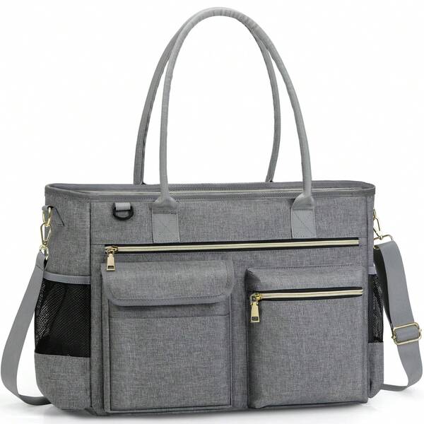 NEWHEY 15.6 Inch Women's Laptop Bag, Work Tote Bag, Nurse Bag, Professional Laptop Tote Bag, Laptop Shoulder Bag, Large Capacity Handbag, Business Office Work Bag, Briefcase