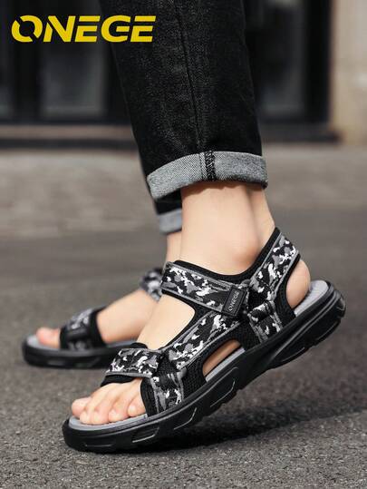 1 par de sandalias minimalistas de negocios casuales para hombres, nuevos zapatos deportivos para exteriores con suela blanda antideslizante para el verano