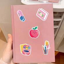 50pcs School Supplies Series Stickers, Suitable For Decorating Notebooks, Suitcases, Phone Cases, Waterproof Stickers - Multicolor - View 10