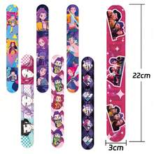 12pcs K-Pop Girl Group Theme Party Photo Props Paper Masks, K-Pop Girl Group Party Costume Fun Half Face Masks, Anime Cartoon Character Gifts, Holiday Gifts For Fans And Friends, New Year Gifts - Multicolor - View 7