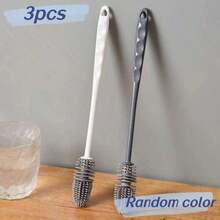 Silicone Cup Brush, Glass Cleaner, Kitchen Cleaning Tool, Long Handle Beverage & Wine Glass Bottle Cup Cleaning Brush, Plastic Cup - A - View 14