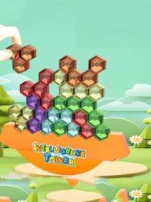 6-Sided Balancing Tower: An Interesting Tabletop Game To Cultivate Children's Thinking Skills. This Family Strategy Game Suits 2-4 Players And Can Be Enjoyed By All Ages. Made Of Durable ABS Material, The Standard Edition Is Perfect For Family Gatherings. - Diversity - View 4