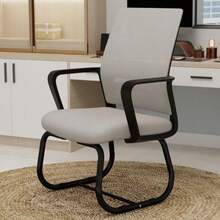2 Dining Chairs, Polyurethane Seat, Rattan Backrest, Living Room Chair, Bedroom Chair - Grey+Black - 查看 6